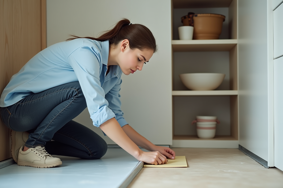 Jeune femme posant joint d