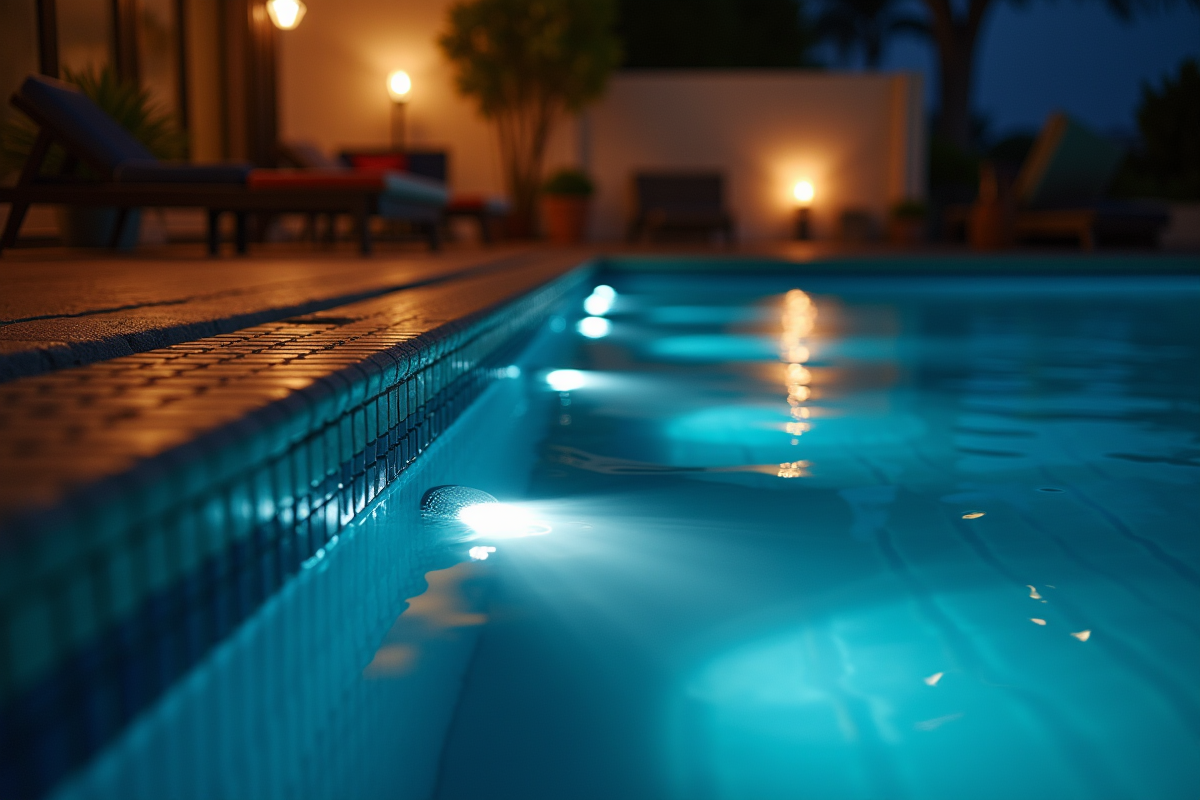 éclairage piscine